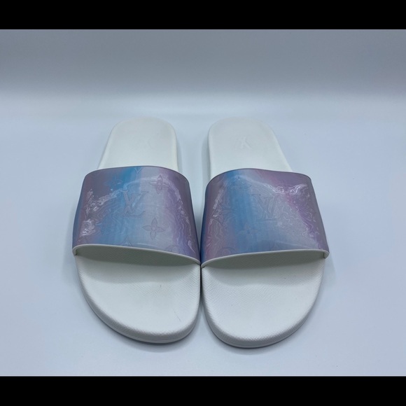 Rose Waterfront Mule Iridescent Monogram sz 8 1/2 - Picture 4 of 16